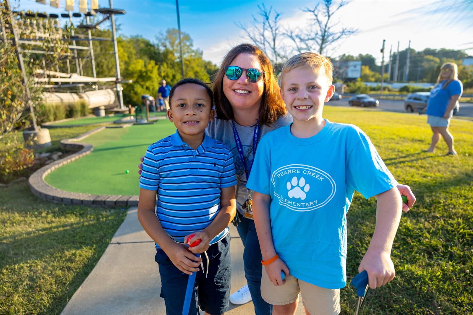 teacher and two students